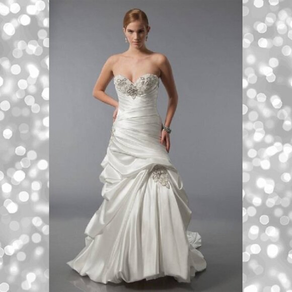 NWT Alfred Sung Bridal Wedding Gown 6891 - Picture 1 of 6